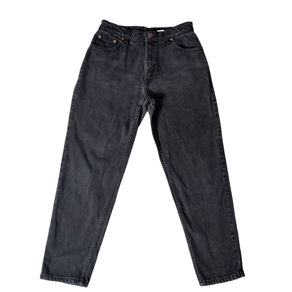 Vtg Levi's 550 Relaxed Fit Tapered Leg Jeans Sz 13 Short Mom Yk2 Black 32/27.5